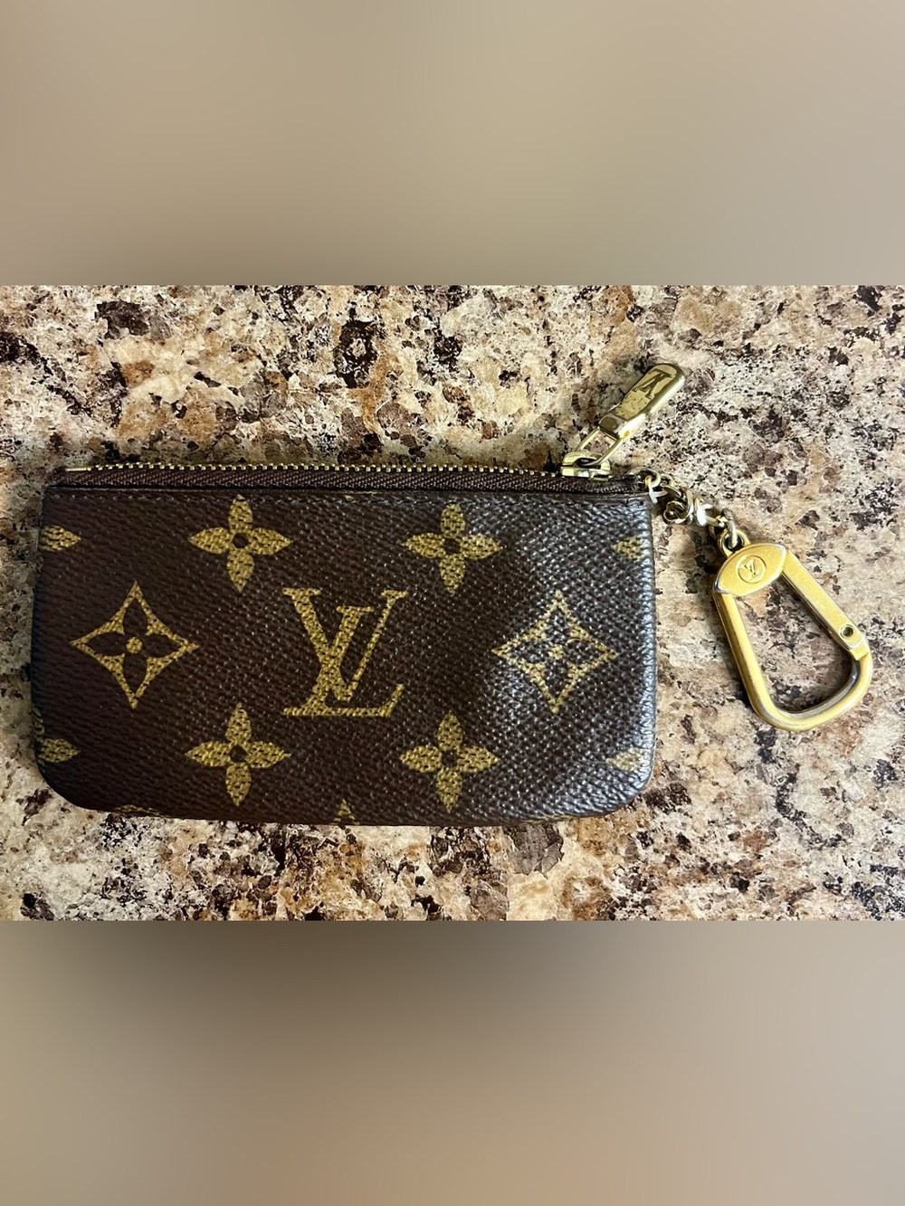 Louis Vuitton Monogram Canvas Key and Coin Pouch - Brown/Gold